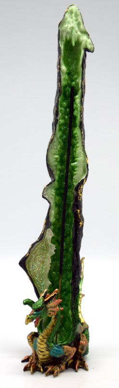 Green Dragon Standing Incense Burner